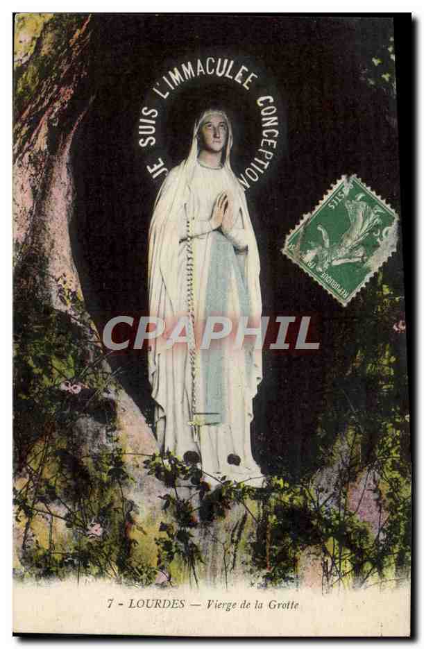 CPA Lourdes Vierge De La Grotte
