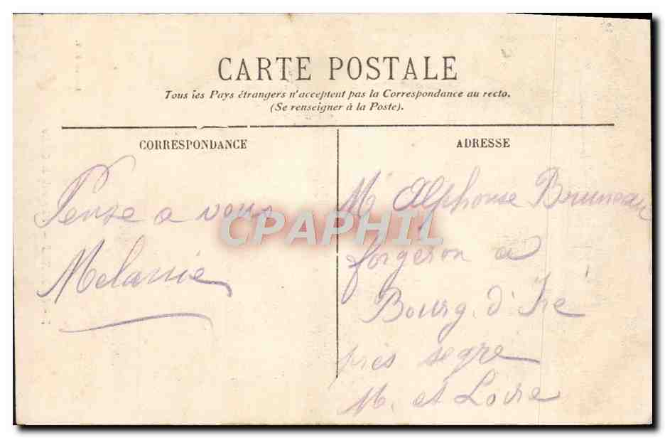 CPA Lourdes Vierge De La Grotte — Verso
