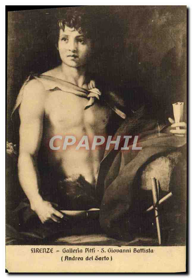 CPA Firenze Galleria Pitti S Guivanni Battista Andrea del Sarto