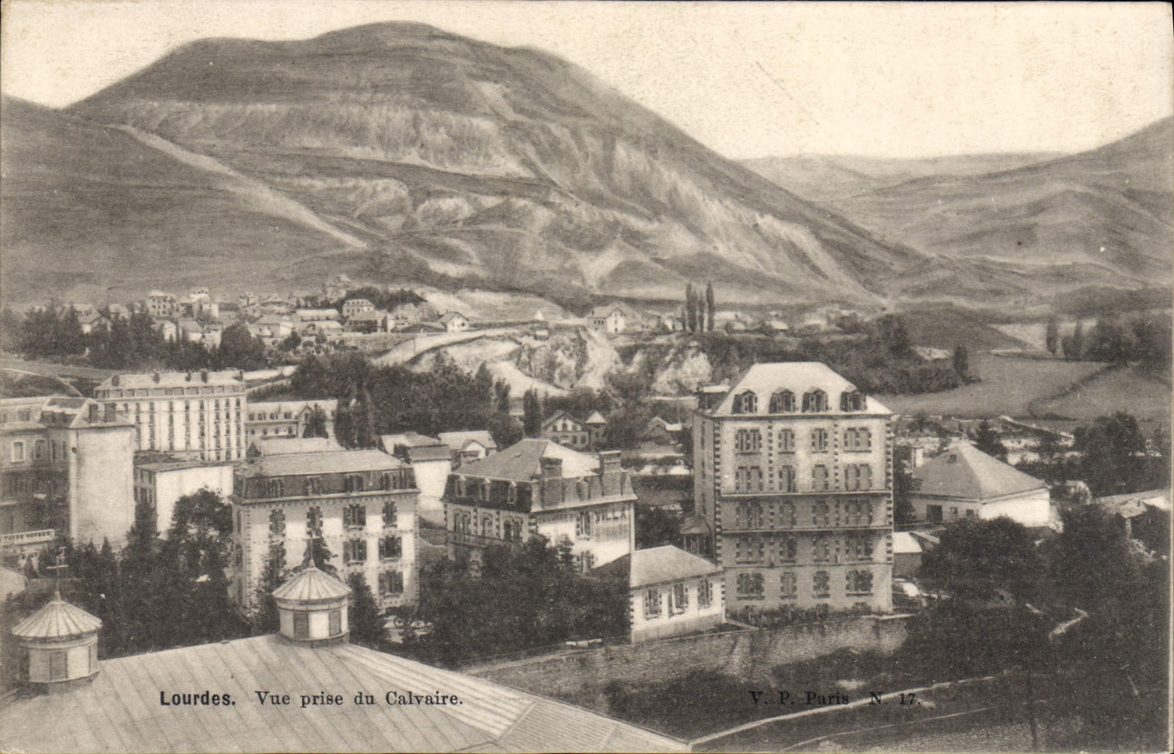 CPA Lourdes Vue Prise Du Calvaire