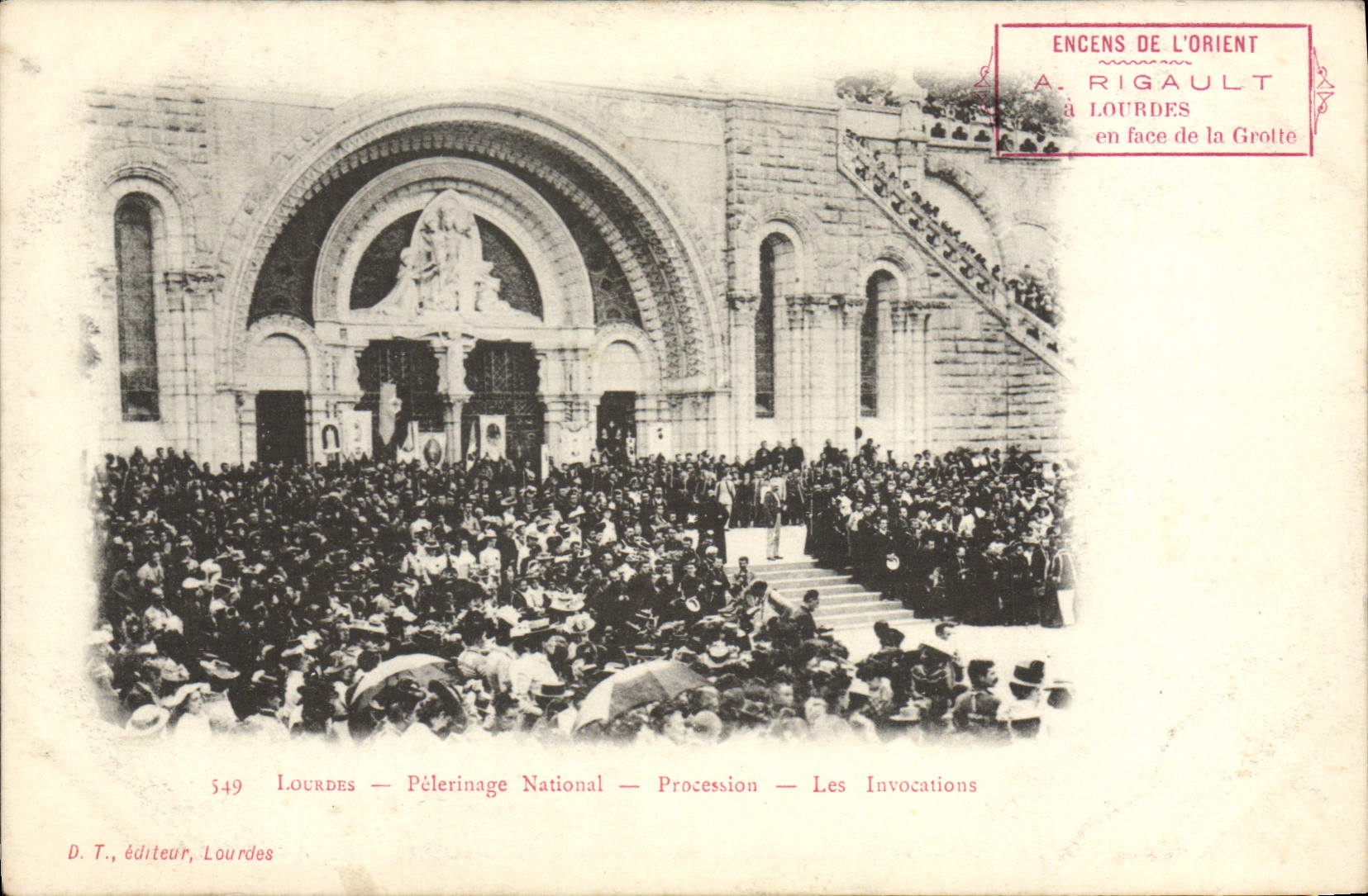 CPA Lourdes Pelerinage National Procession Les Invocations