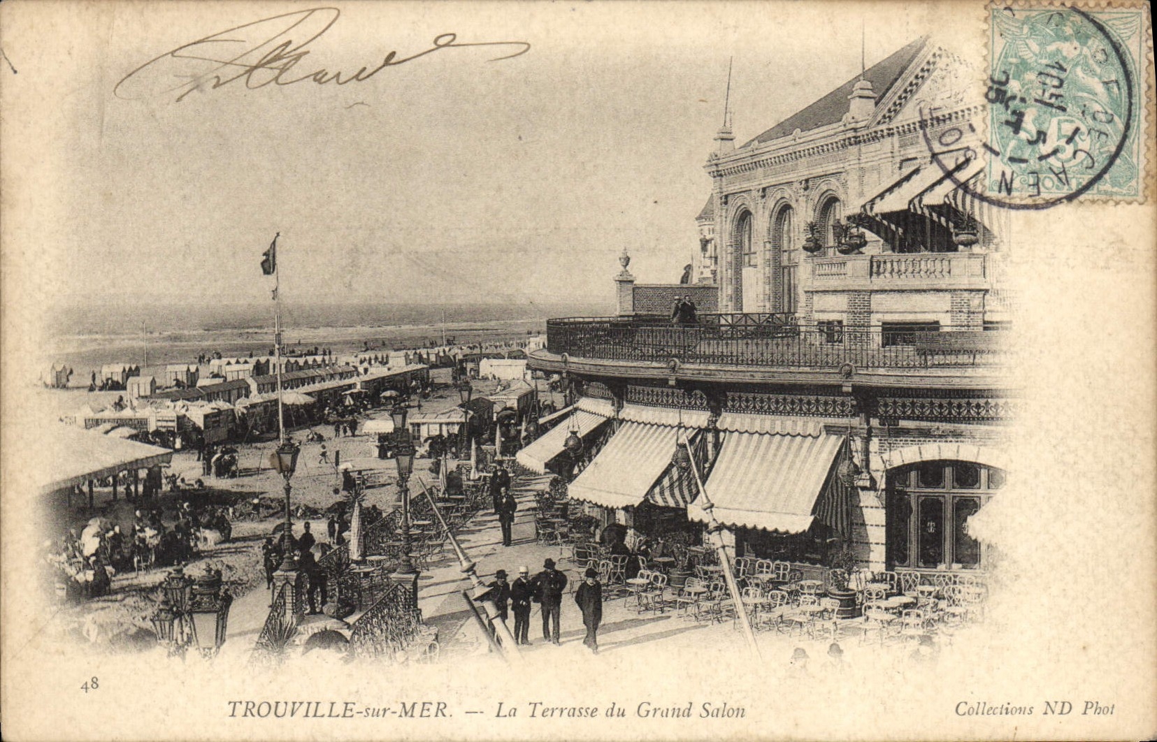 CPA Trouville Sur Mer La Terrasse Du Grand Salon