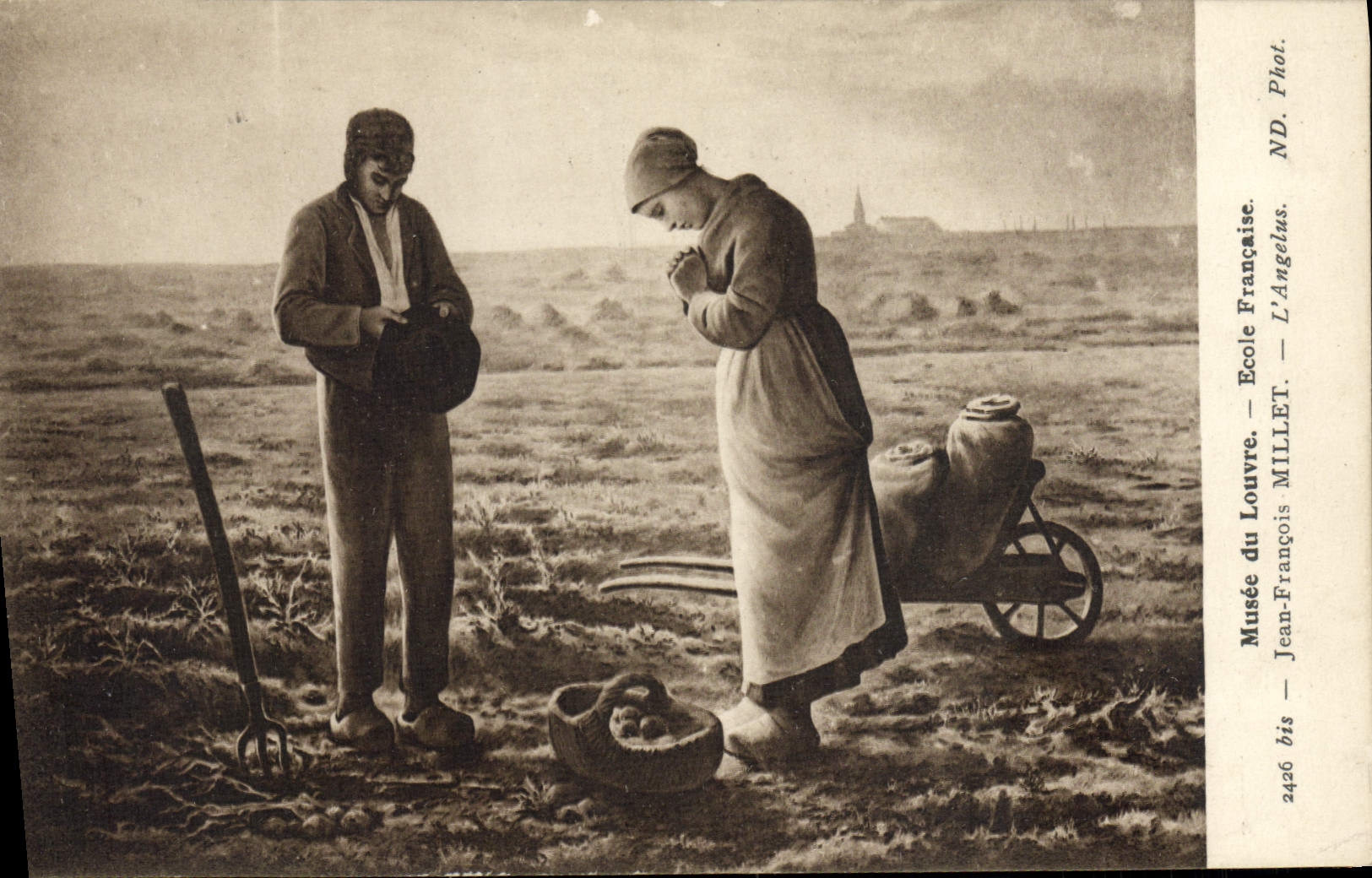 CPA Musee Du Louvre Ecole Francaise Jean Francois Millet L'Angelus