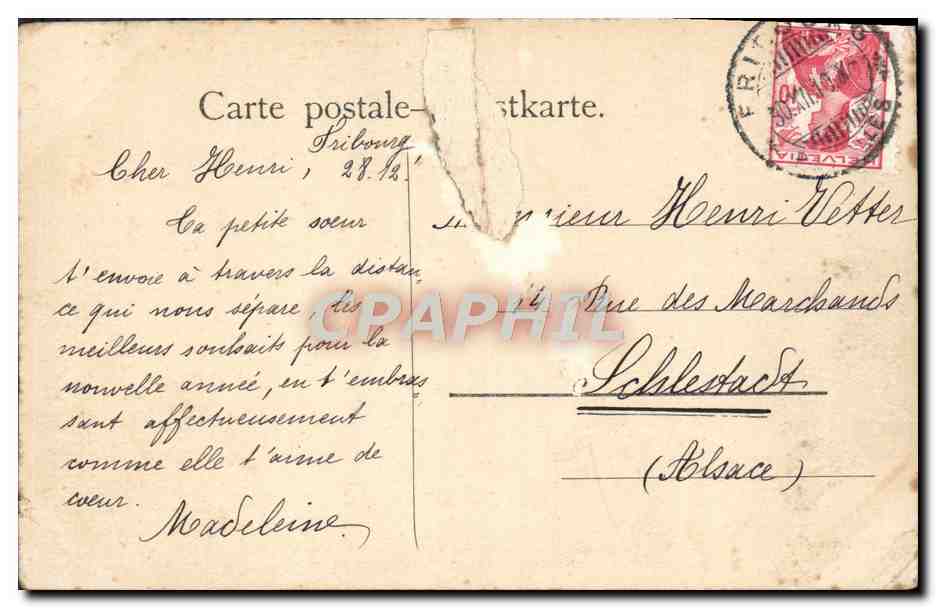CPA Bonne Et heureuse Annee — Rückseite
