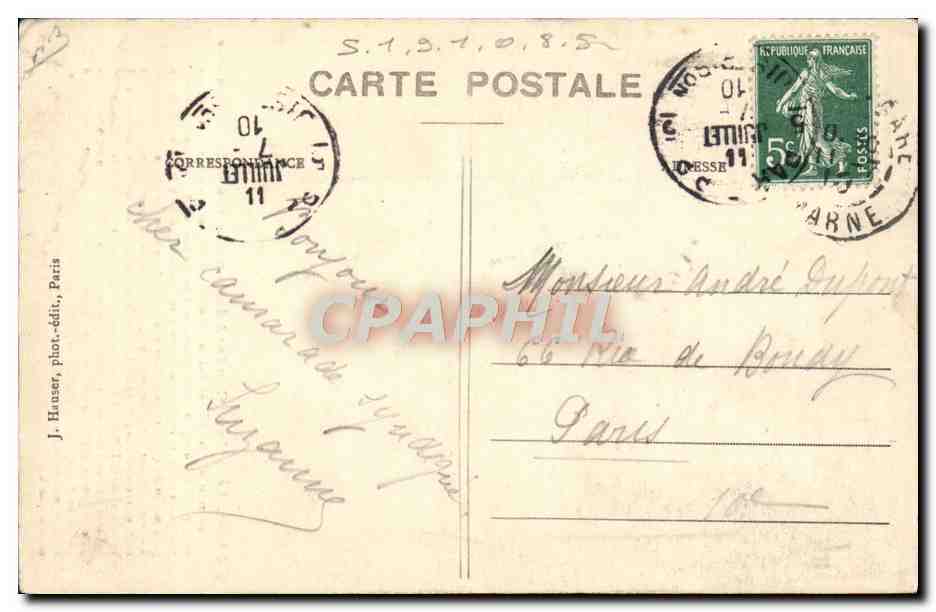 CPA Avion Aviation Aeroplane Gaudard Freres Voisin — Rückseite