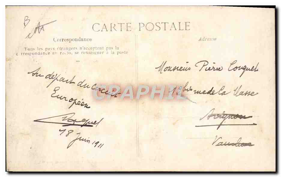 CPA Avion Aviation Latham sur Antoinette — Rückseite