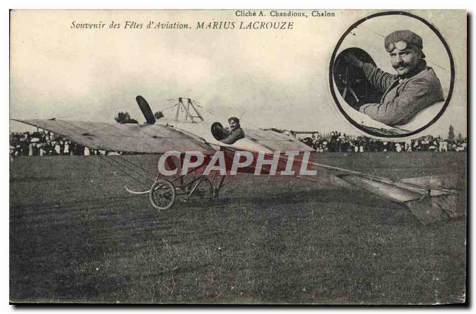 CPA Avion Aviation Souvenir des Fetes d'aviation Marius Lacrouze 