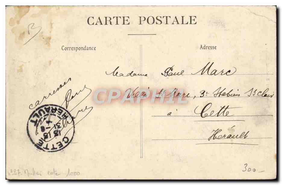 Grande Semaine d'Aviation de Champagne — Première Journée — Biplan Farman — Éditeur L. Michaud, Reims — Reverso