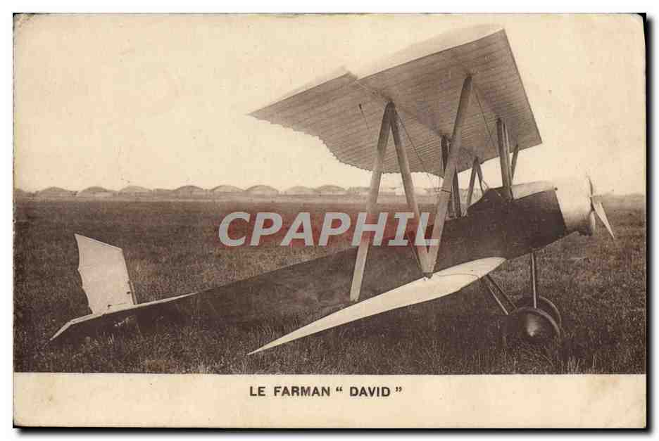 Antike Ansichtskarte Flugzeug Flugtechnik Farman David