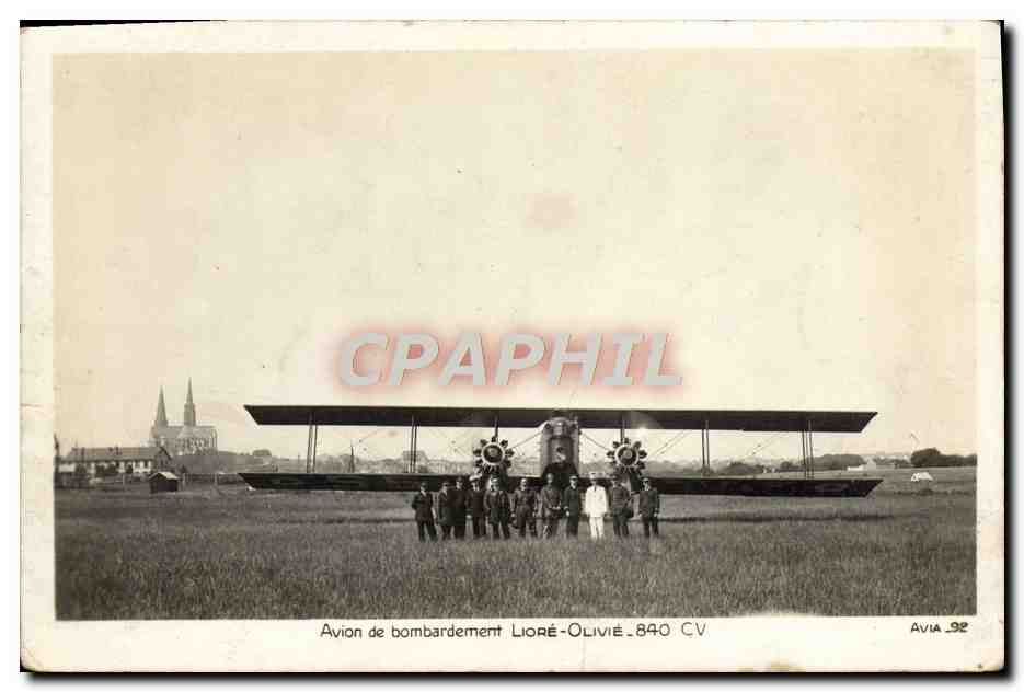 CPA Avion Aviation Avion de bombardement Liore Olivie