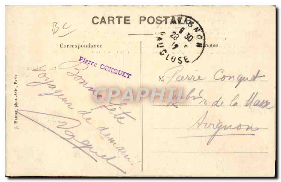 CPA Avion Aviation Biplan Voisin pilote par Mahieu — Verso