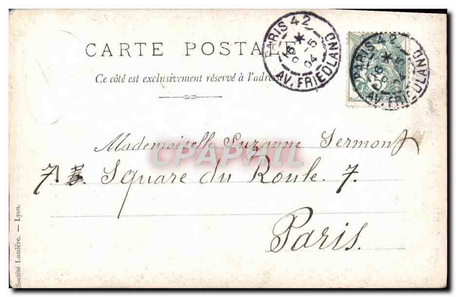 Kapelle Sainte Colette — Kasteel Écorchibeauf — L.L. — Société Lumières, Lyon — Achterkant