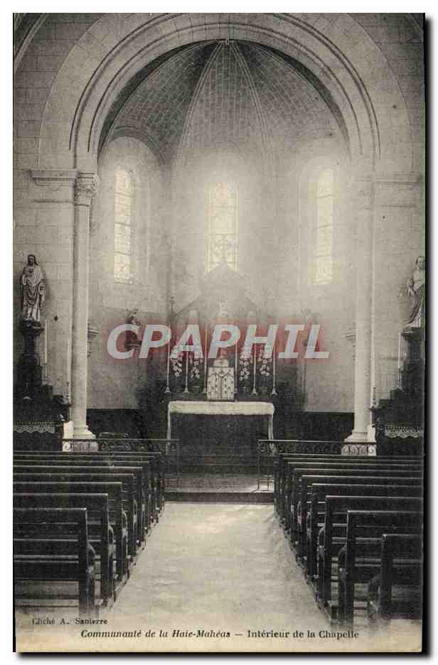 CPA Communaute De La Haie Maheas Interieur de la chapelle