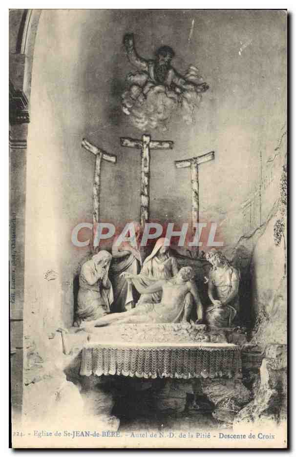 Église de St-Jean-de-Béré — Autel de N.D. de la Pitié — Descente de Croix