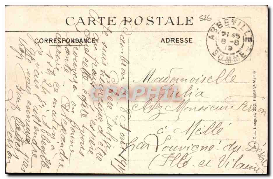 CPA Arras Ruines de l'hotel de ville et du beffroi Militaria — Verso
