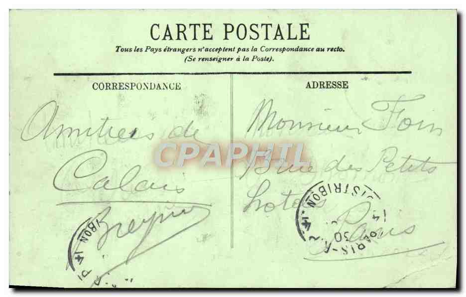CPA Calais L Eglise Du Sacre Cocur — Rückseite