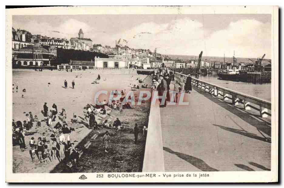 Boulogne-sur-Mer — Vue prise de la jetée — Édition Galeries de Paris, n° 252