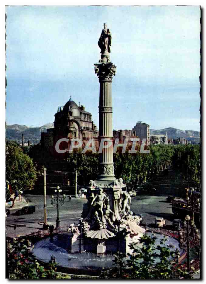 CPM Marseille La Place Castellane Et La Fontaine Cantini
