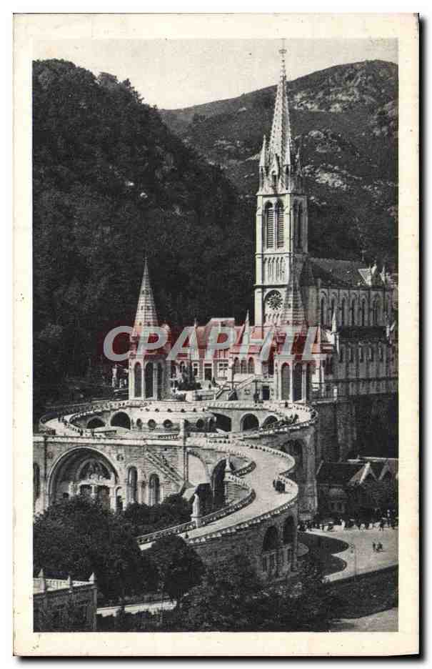 CPA Lourdes La Basilique
