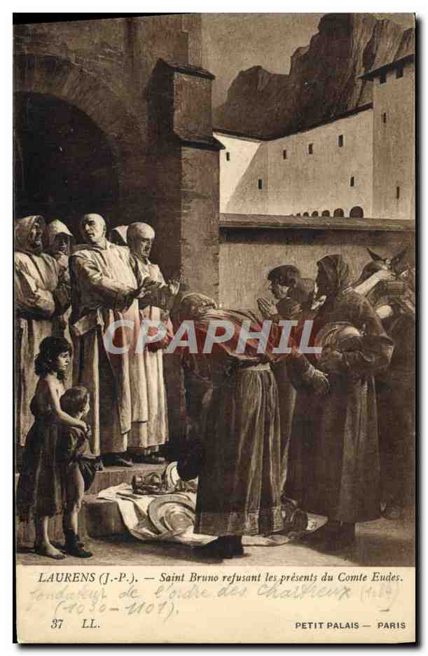 CPA Laurens Saint Bruno Refusant Les Presents Du Comte Eudes Palais Paris