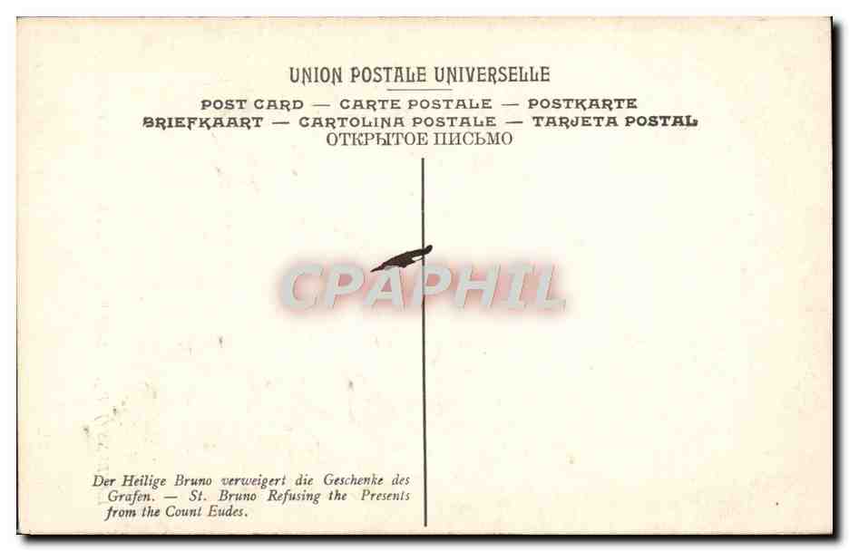 CPA Laurens Saint Bruno Refusant Les Presents Du Comte Eudes Palais Paris — Verso