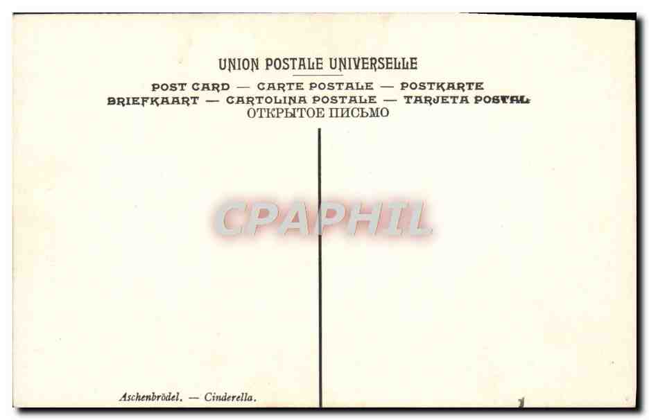 CPA Bail Cendrillon Palais Paris — Verso