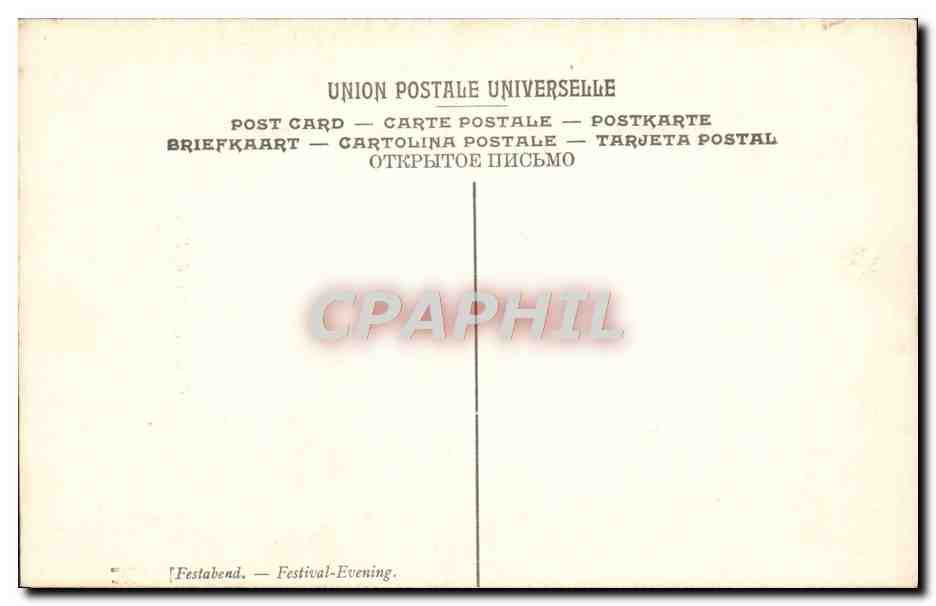 CPA Cazin Soir De Fete Palais Paris — Verso