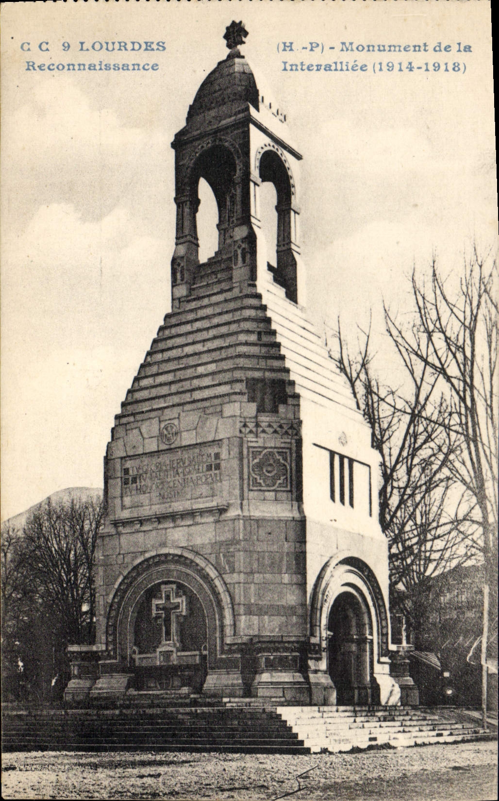 CPA Lourdes Monument De La Reconnaissance interalliee