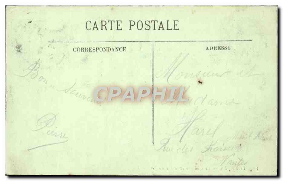 CPA Lourdes Le Chateau Et Le Pic Du Jer — Verso