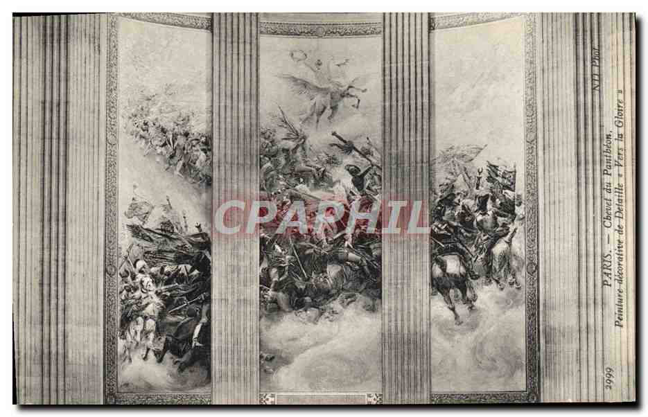 CPA Paris Chevet du Pantheon Detaille Vers la Gloire