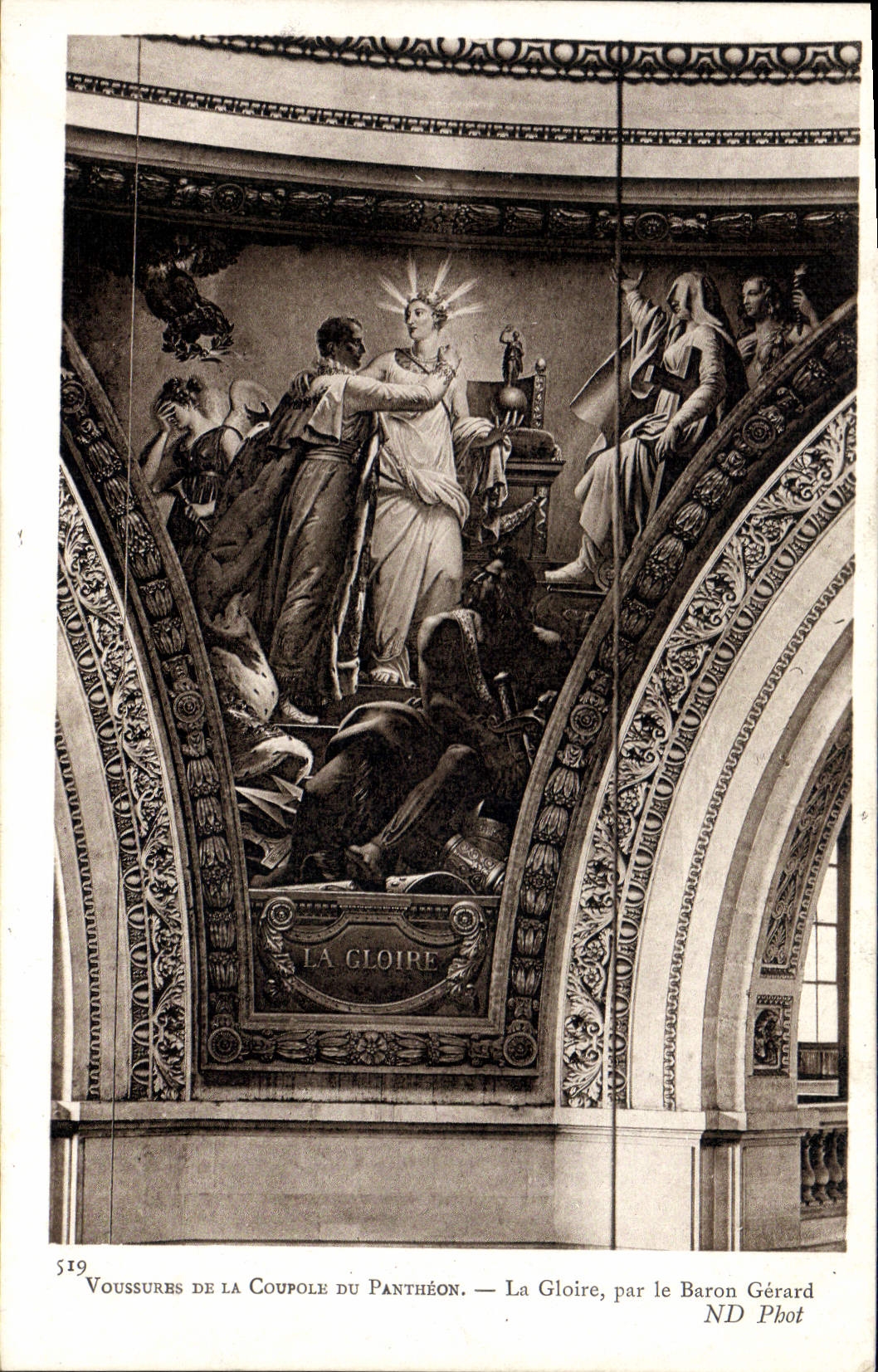 CPA Coupole du Pantheon La Gloire par le Baron Gerard