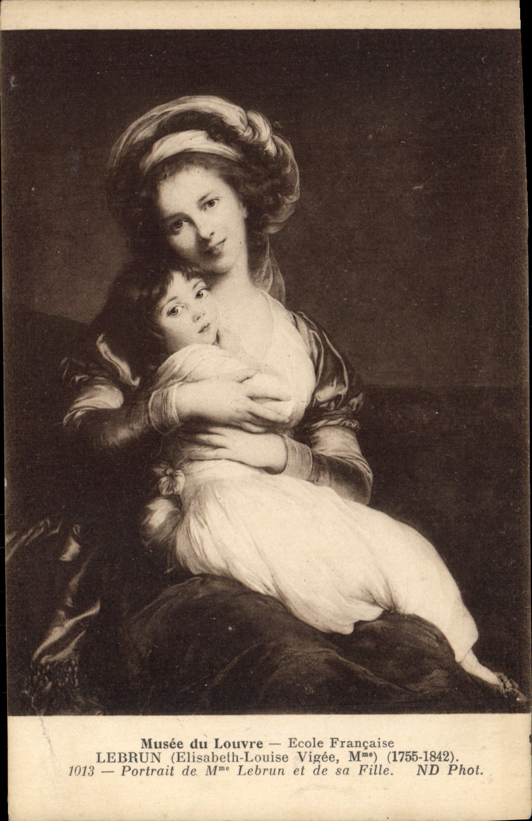 CPA Musee du Louvre Lebrun Portrait de Mme Lebrun et de sa fille
