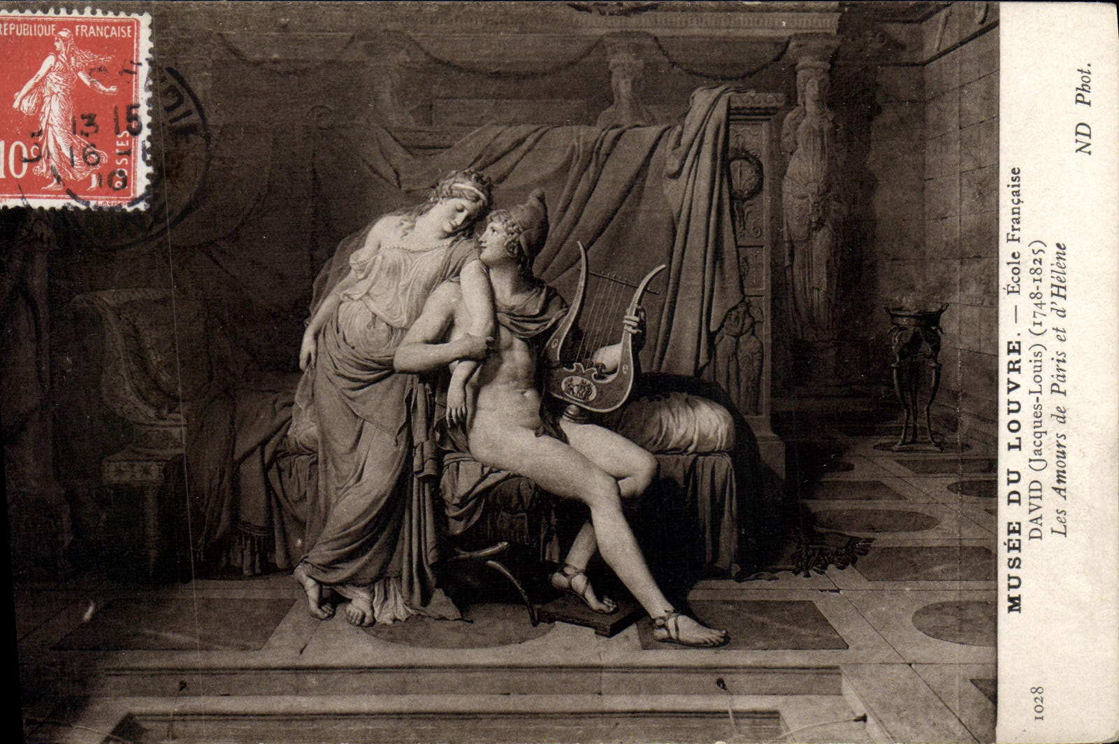 CPA Musee du Louvre Paris David Les amours de Paris et d'Helene 