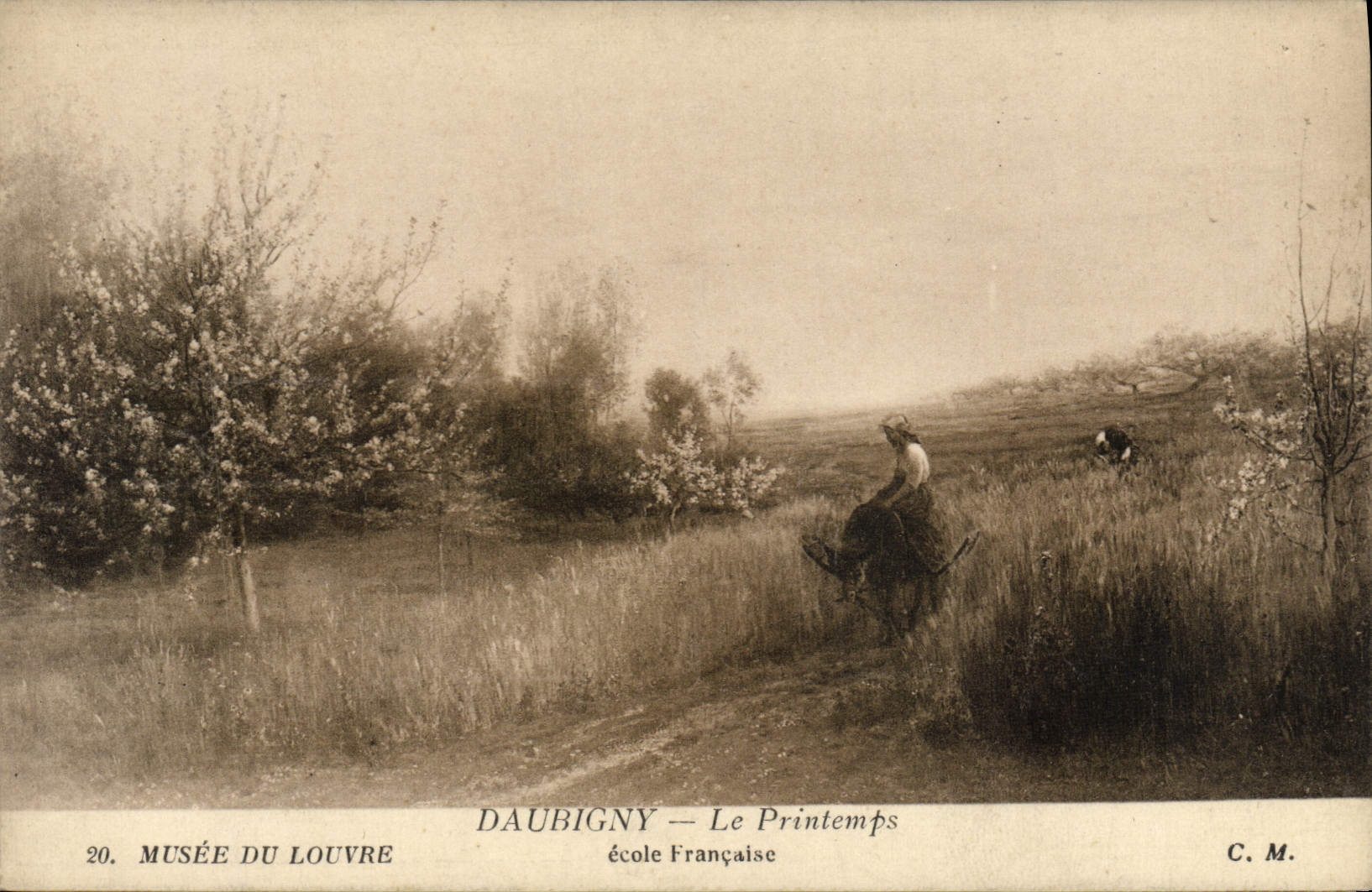 CPA Daubigny Le printemps Musee du Louvre Paris 