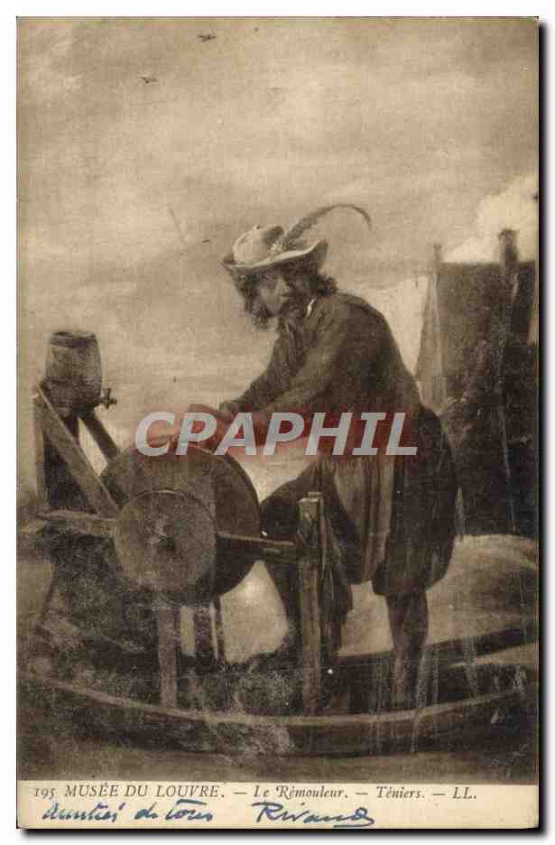 CPA Musee du Louvre Paris Le remouleur Teniers