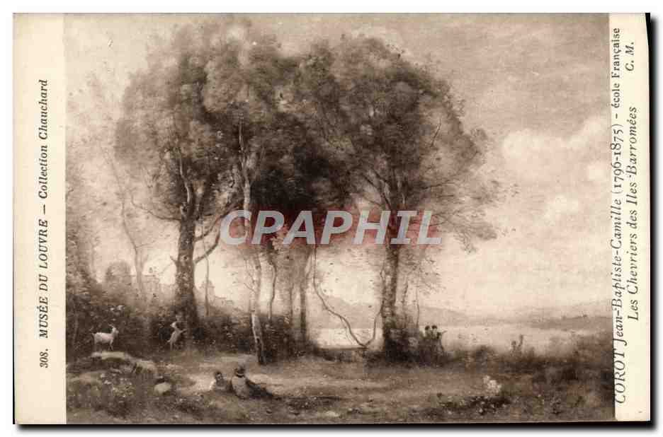CPA Musee du Louvre Paris Corot Les chevriers des Iles Barromees Chevre