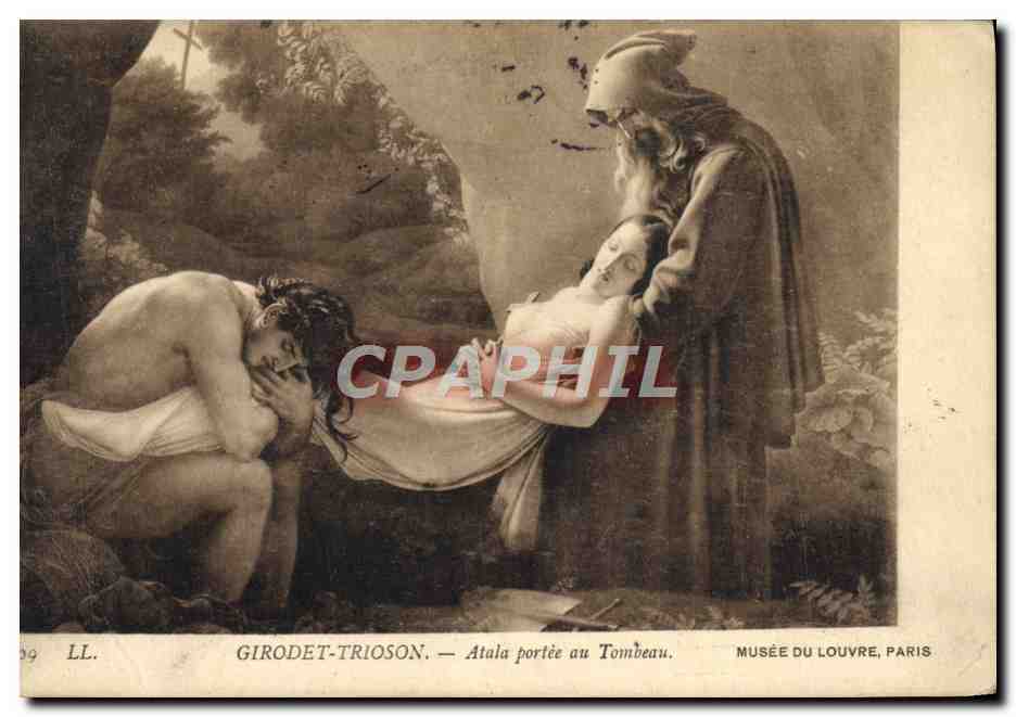CPA Musee du Louvre Paris Girodet Trioson Atala portee au tombeau 
