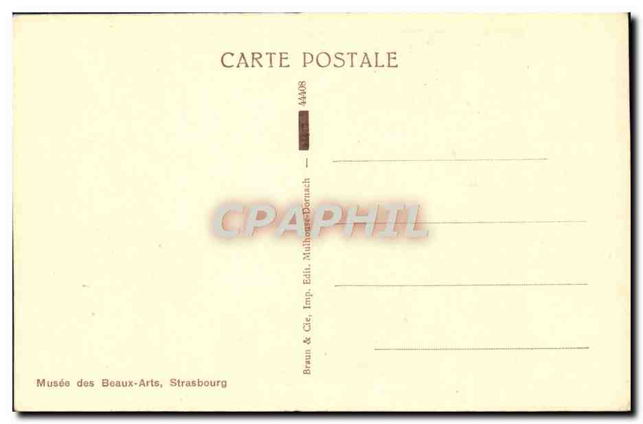 CPA Ecole alsacienne Volet du maitre autel de Thann — Verso