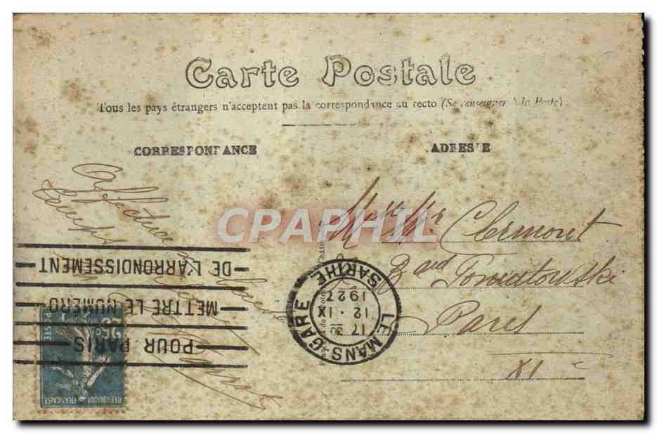 CPA Le Mans La Sarthe et les Quais Bateau — Verso