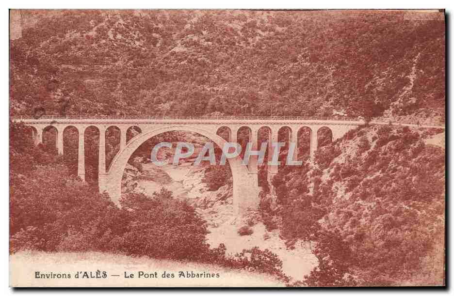 CPA Environs d'Ales Le Pont des Abbarines