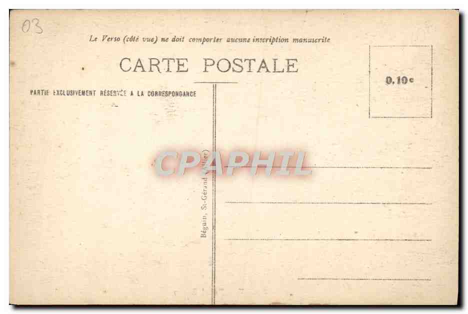 CPA Vichy L'Hotel Radio — Verso