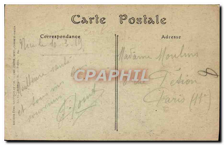 CPA Nice Vue generale prise du Mont Boron — Verso