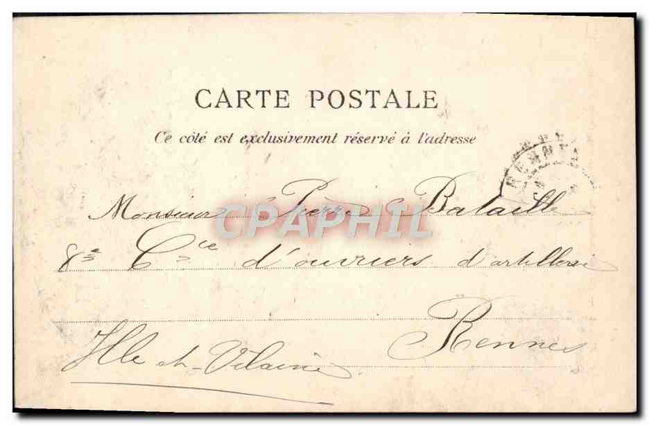 CPA Paris Buttes Chaumont Pont Suspendu — Rückseite