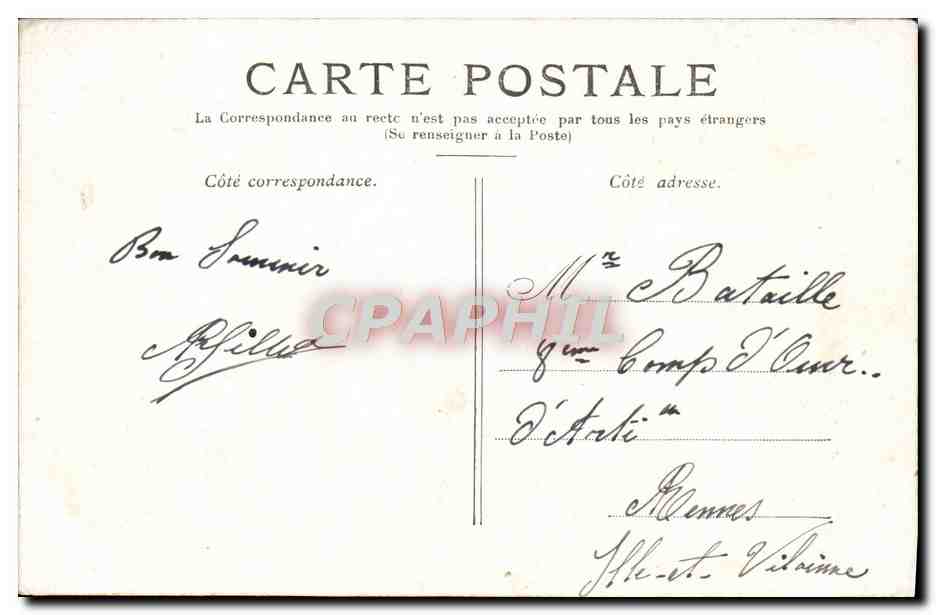 CPA Paris La Place du Palais Royal — Rückseite