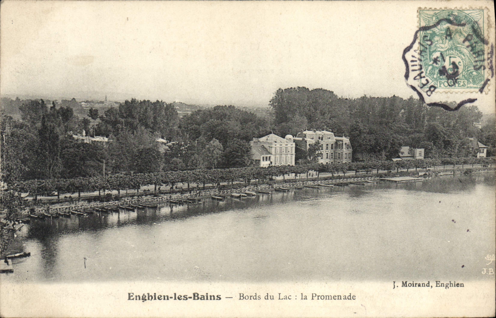 Enghien-les-Bains — Bords du Lac : la Promenade — J. Moirand, Enghien