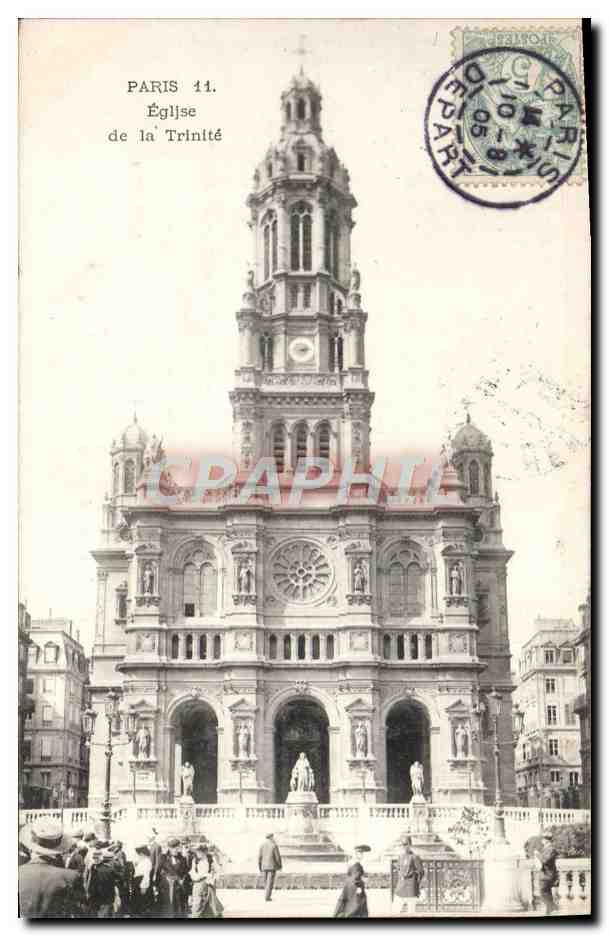 CPA Paris Eglise de la Trinite