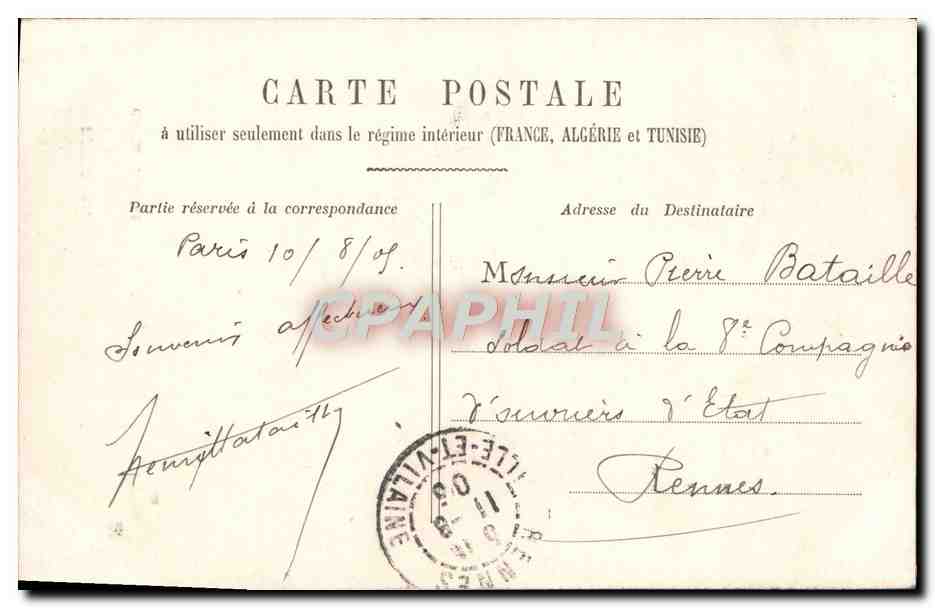 CPA Paris Eglise de la Trinite — Rückseite