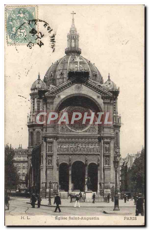 CPA Paris Eglise Saint Augustin