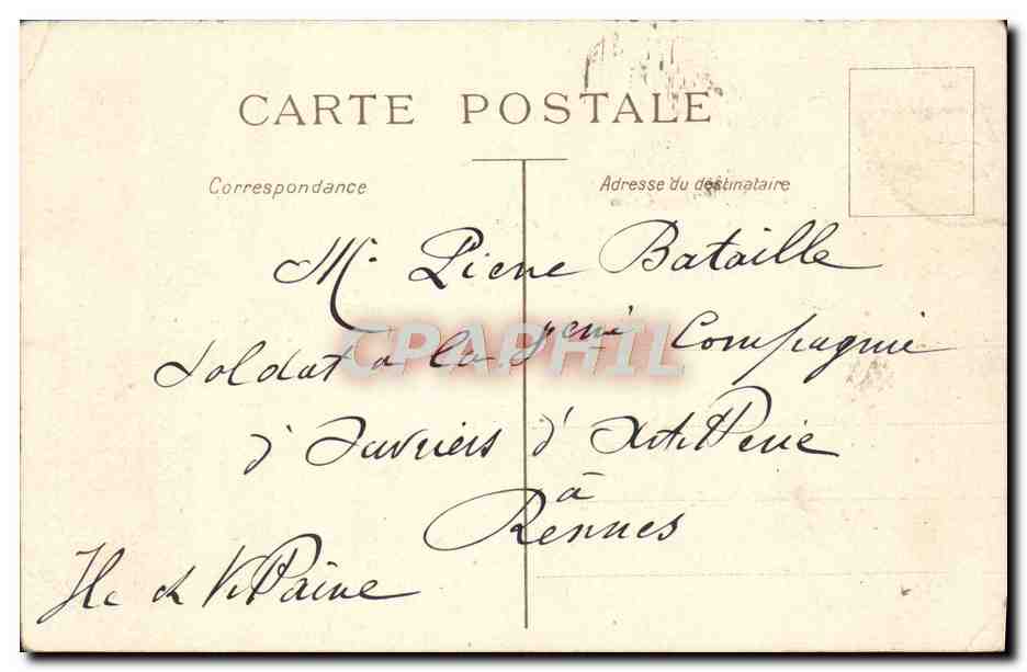 CPA Montpellier Arc de Triomphe et Palais de Justice — Rückseite