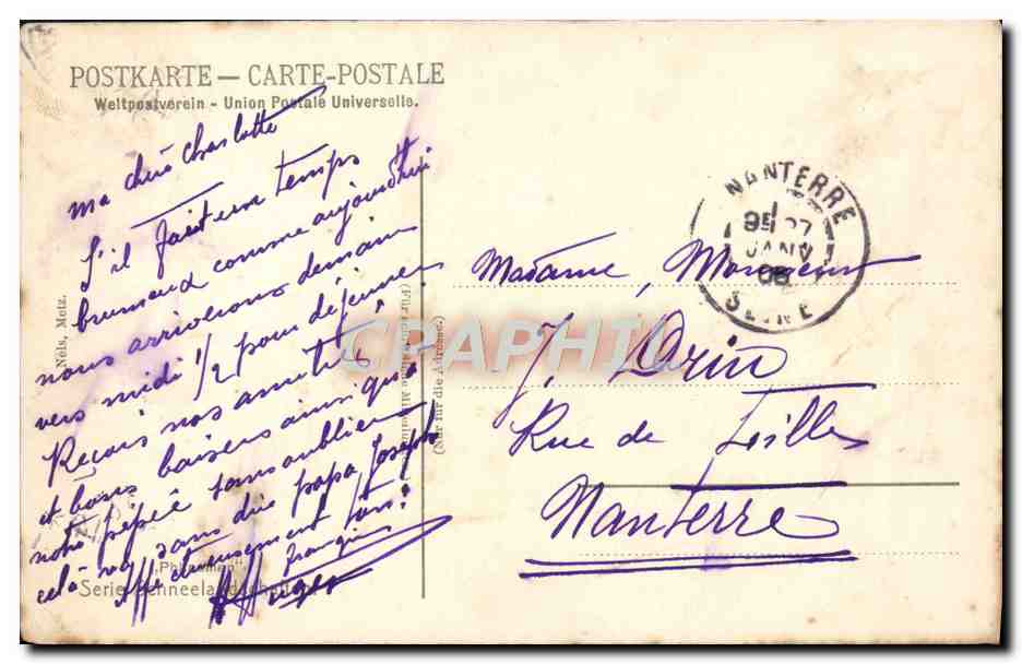 CPA Fantaisie — Verso